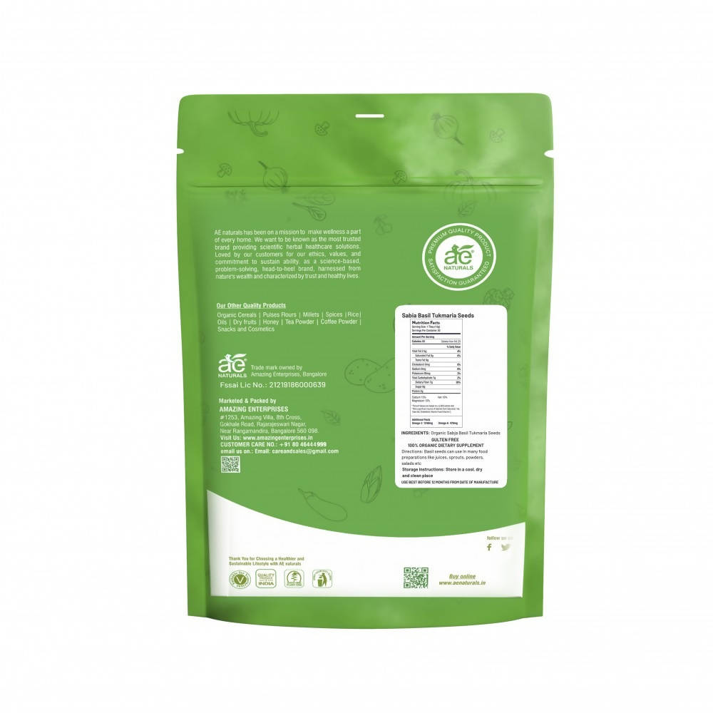Ae Naturals Sabja Basil Seeds - 800 gms image 2