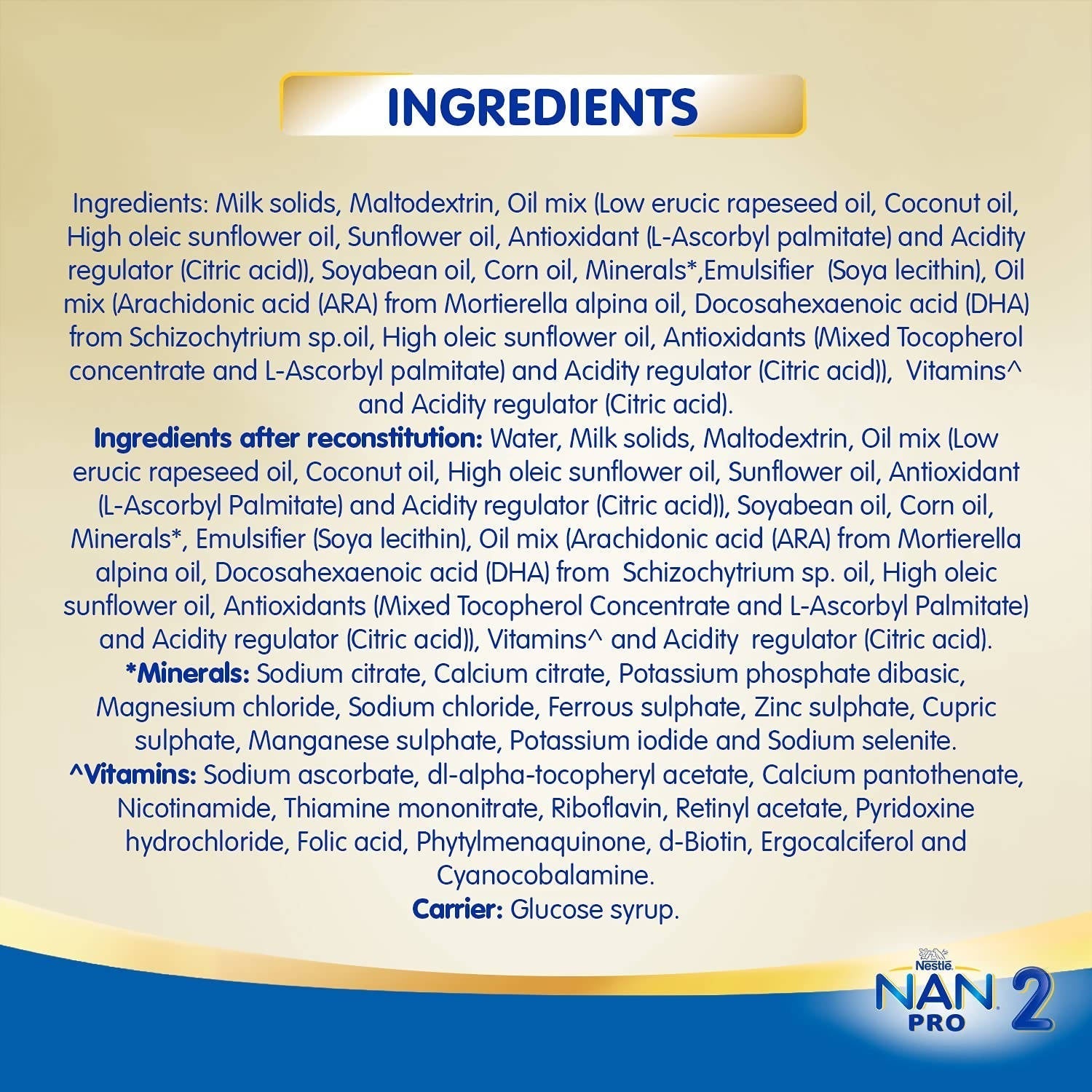 Nestle Nan Pro 2 Follow-Up Formula Powder After 6 Months Stage 2 For Infants image 3