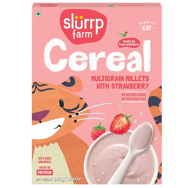 Slurrp Farm Multigrain Millets With Strawberry Cereal - 300 gms image 1