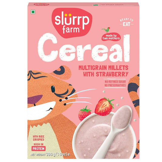 Slurrp Farm Multigrain Millets With Strawberry Cereal - 300 gms image 1