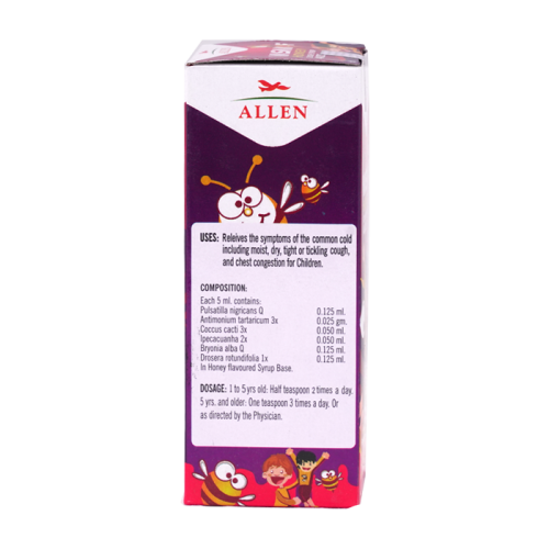 Allen Homeopathy Vasakof Honey Cough Syrup 4Kids image 3