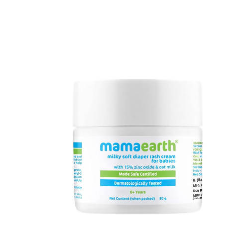 Mamaearth Milky Soft Diaper Rash Cream for Babies - 50 gms image 1