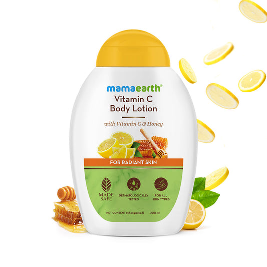 Mamaearth Vitamin C Body Lotion with Vitamin C & Honey for Radiant Skin – 200 ml image 1