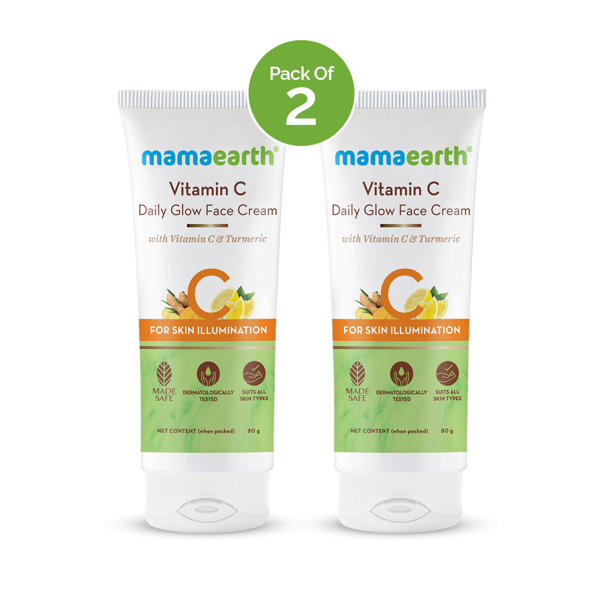 Mamaearth Vitamin C Daily Glow Face Cream - 80 gms - Pack of 2 image 1