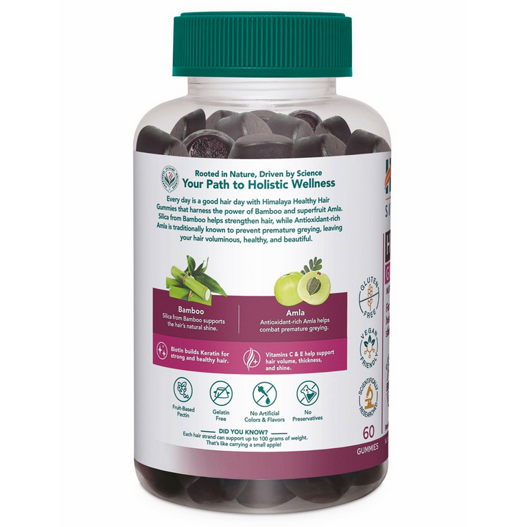 Himalaya Herbals Healthy Hair Gummies | Biotin & Herbal Blend | Daily Wellness Support image 6