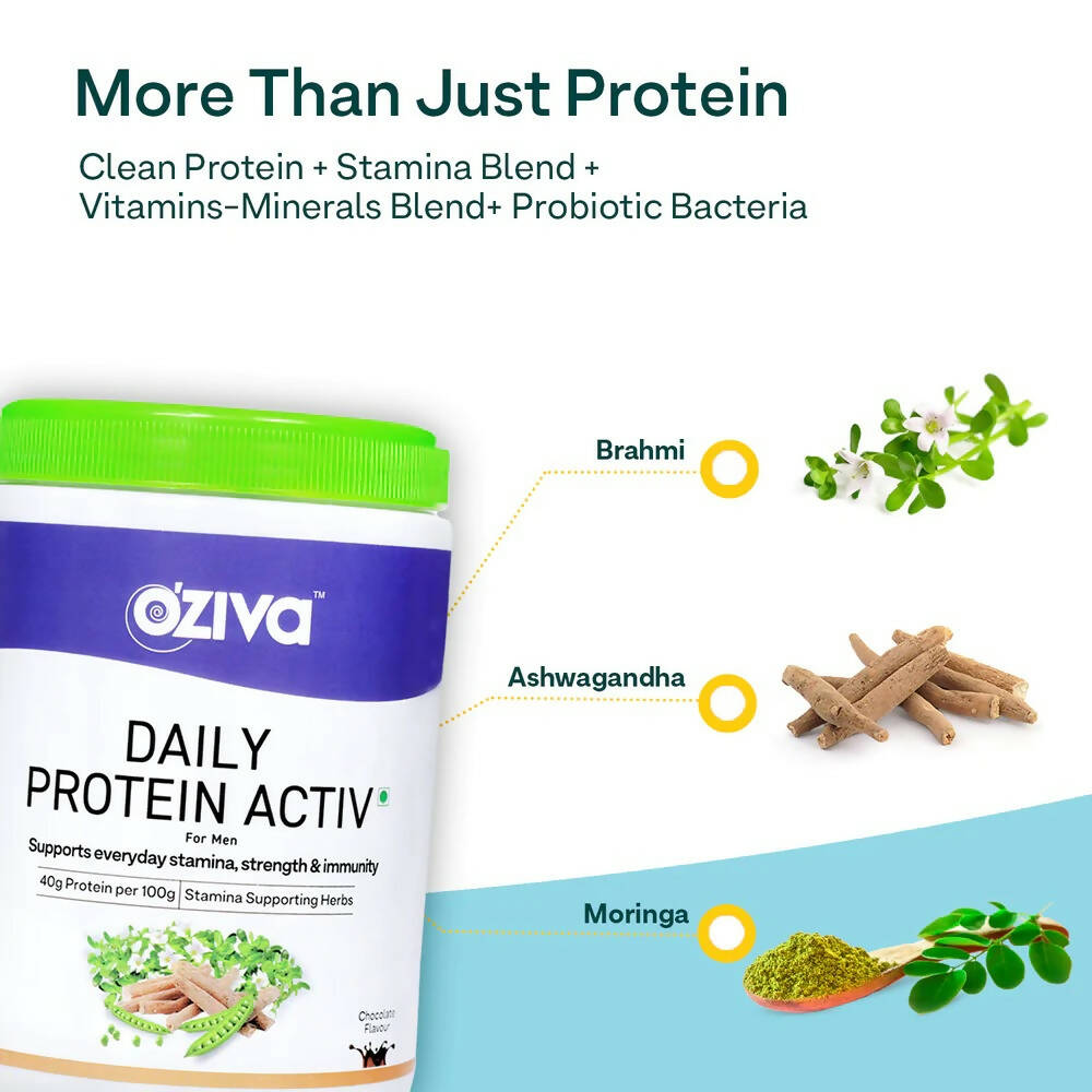 OZiva Daily Protein Activ for Men - 300 gms image 3
