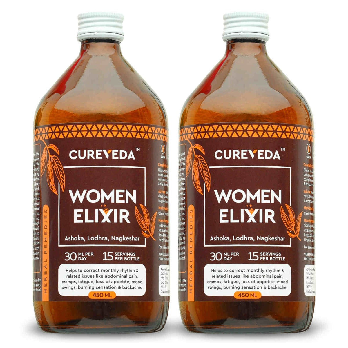 Cureveda Women’s Herbal Vitality Tonic – 450 ml image 2