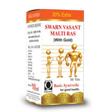 Basic Ayurveda Swarn Vasant Malti Ras (With Gold) Tablets - 30 Tablets image 4