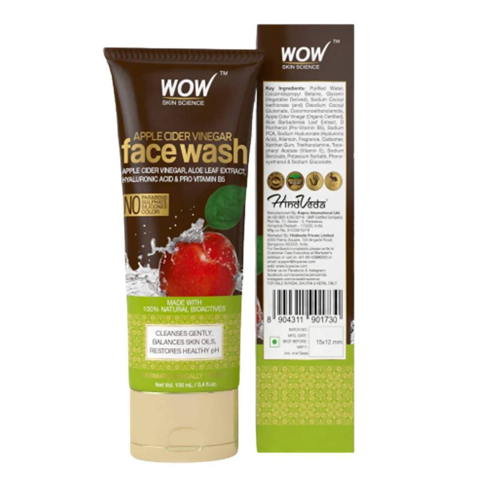 Wow Skin Science Apple Cider Vinegar Face Wash - 100 ml image 2