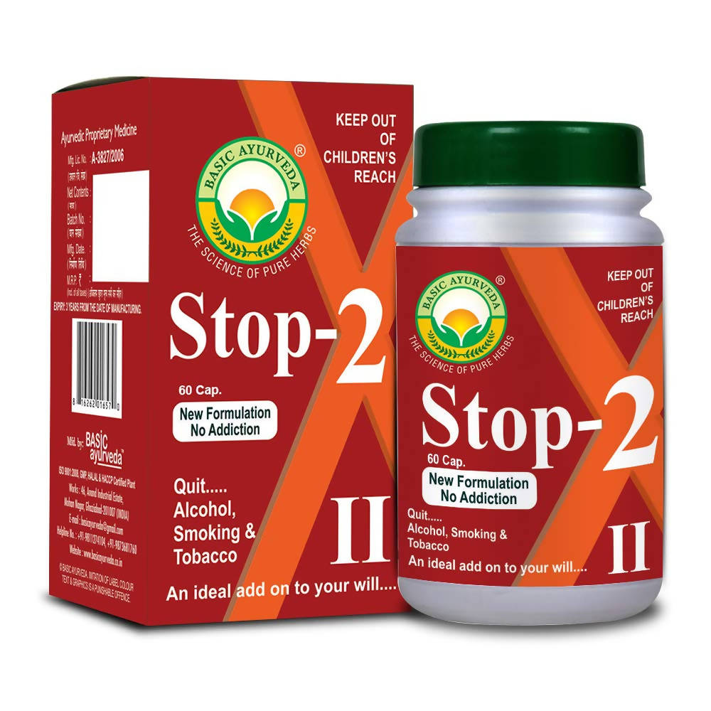 Basic Ayurveda Stop-2 Capsules - 60 Capsules image 1