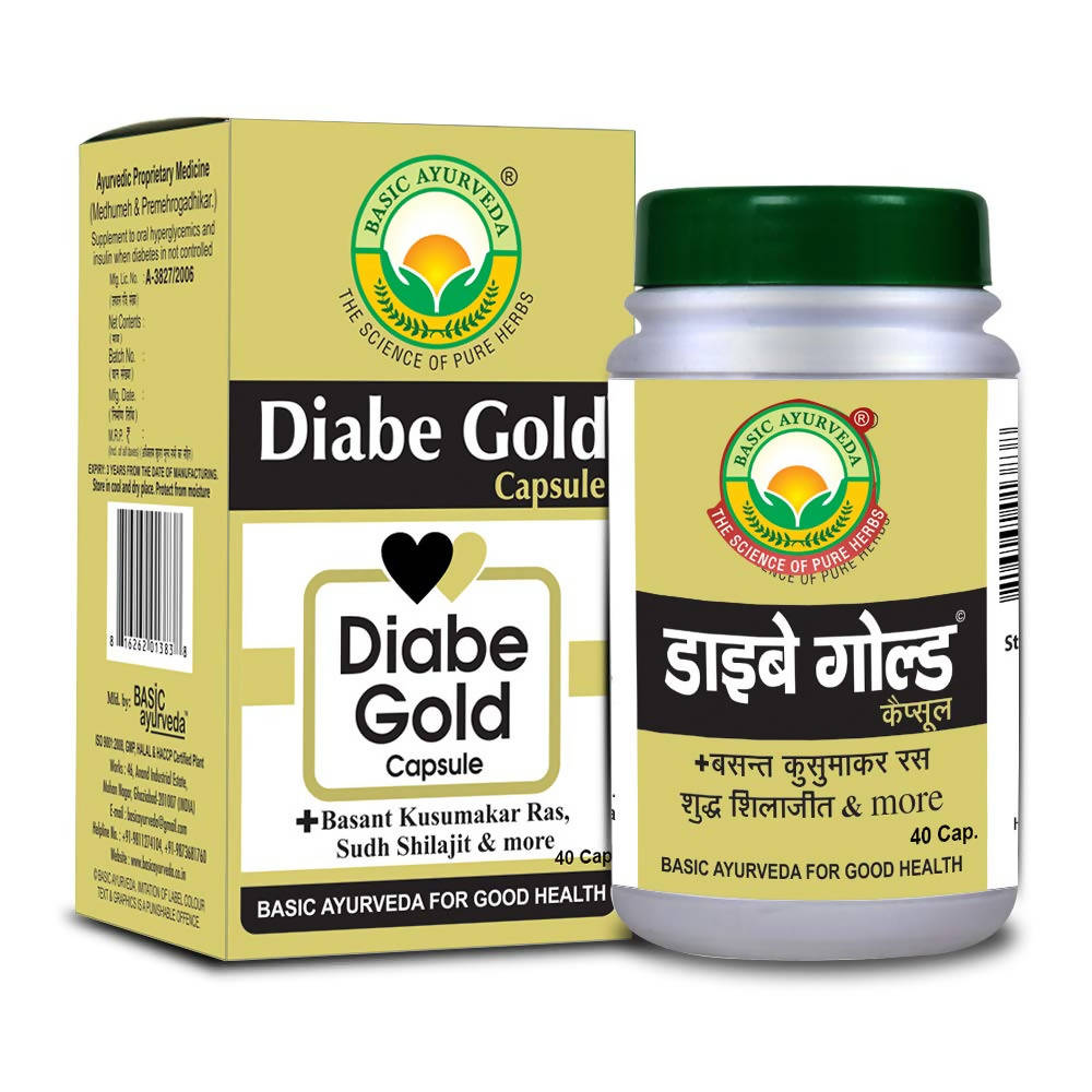 Basic Ayurveda Diabe Gold Capsules -40 Capsules image 1