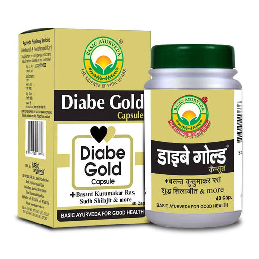 Basic Ayurveda Diabe Gold Capsules -40 Capsules image 1