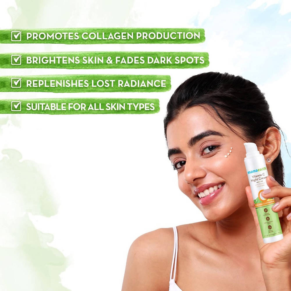 Mamaearth Vitamin C Night Cream For Face - 50 gms image 2
