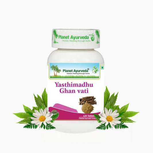 Planet Ayurveda Yasthimadhu Ghan Vati - 120 tabs image 1