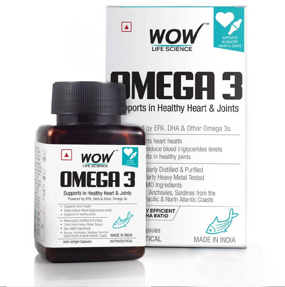 Wow Life Science Omega 3 Capsules - 60 image 1