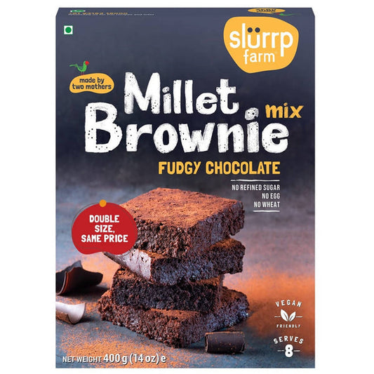 Slurrp Farm Fudgy Chocolate Millet Brownie Mix - 400 gms image 1