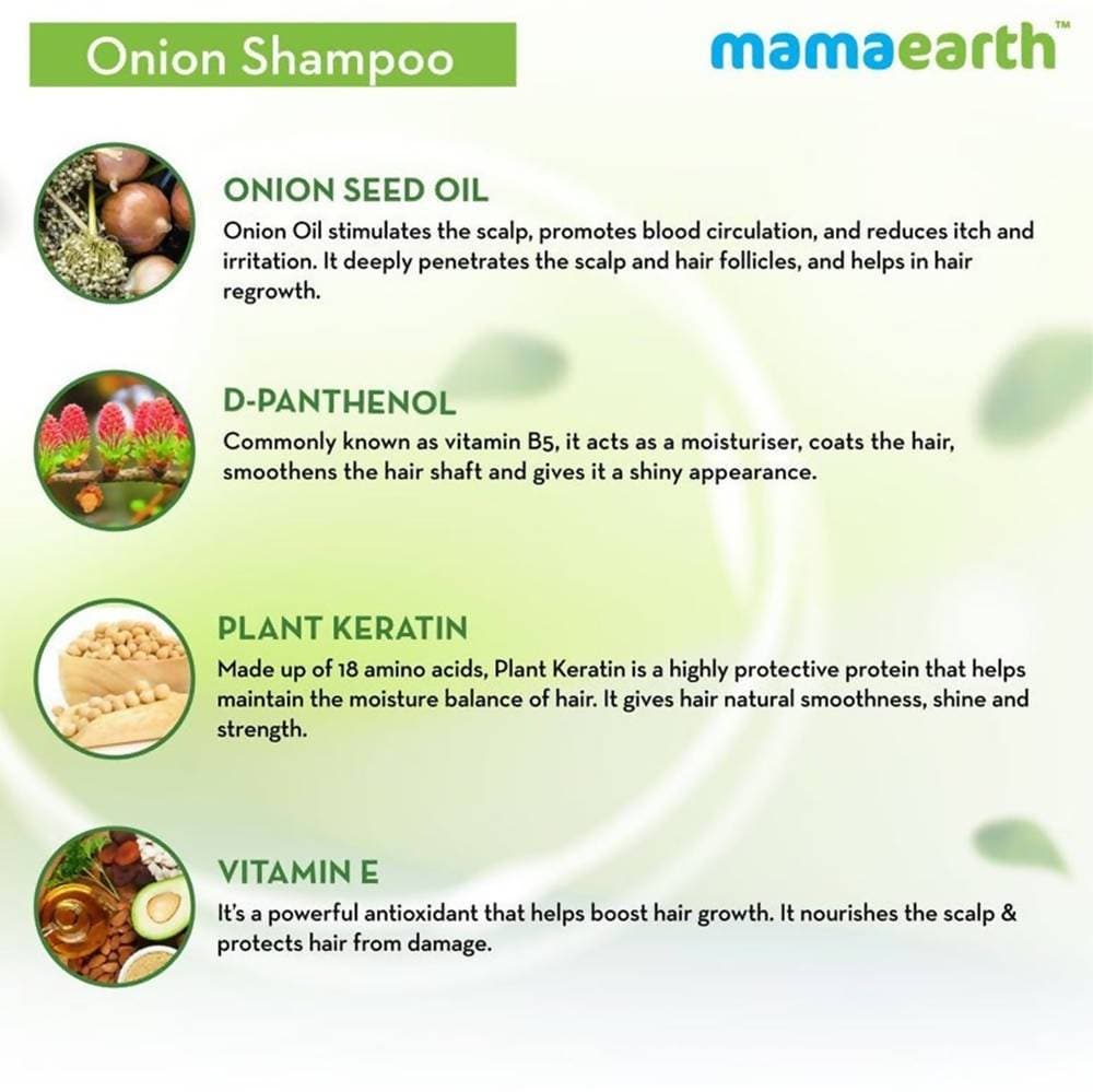 Mamaearth Hair Regrowth Combo / Onion Shampoo & Onion Conditioner image 4