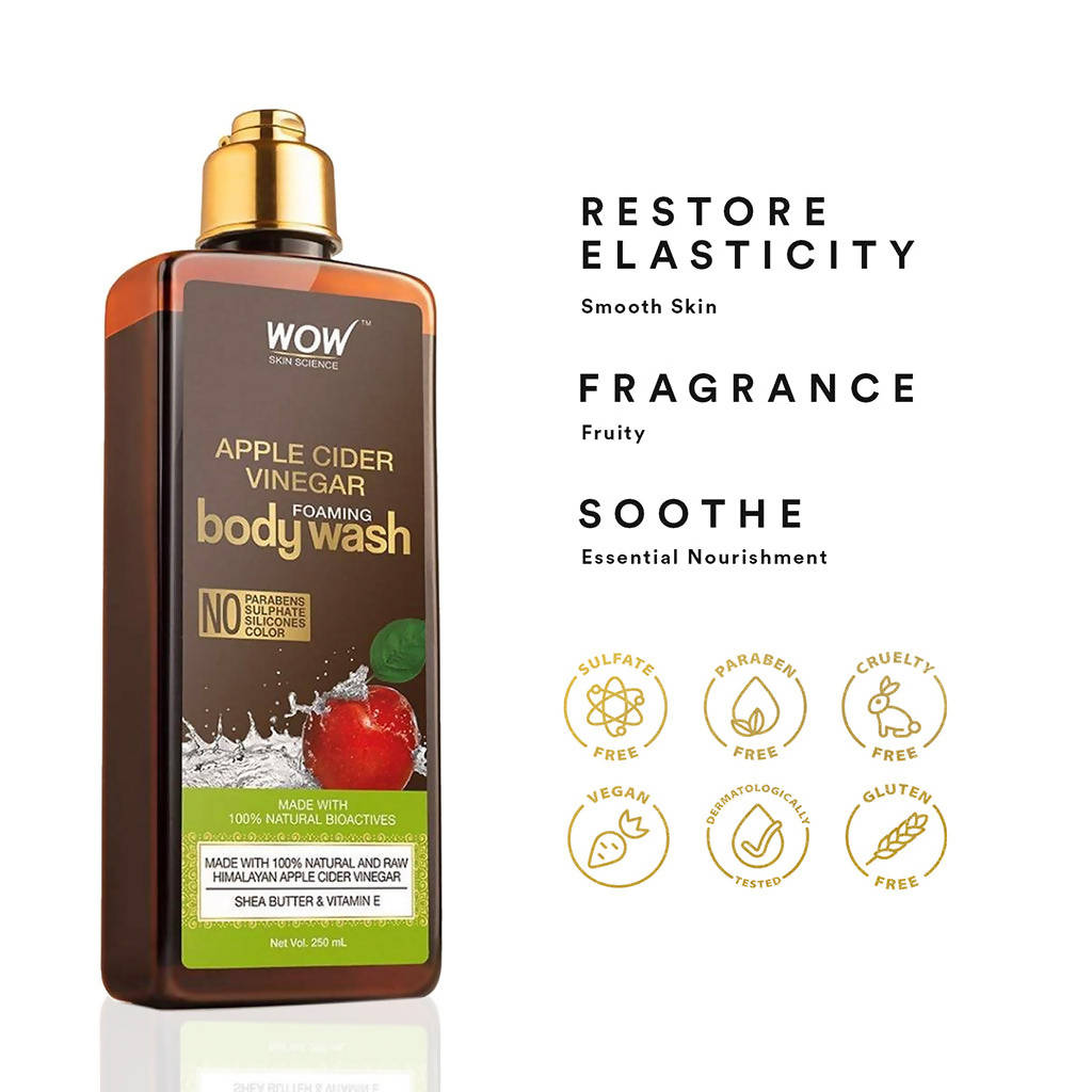 Wow Skin Science Apple Cider Vinegar Foaming Body Wash - 250 ml image 2